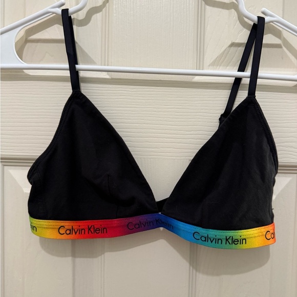 Calvin Klein Women`s Modern Cotton Pride Triangle Cup Bralette sz med - Picture 1 of 4